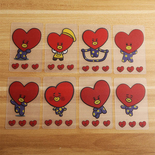 Ảnh BTS, card trong in hình thành viên BTS chibi xinh xắn đáng yêu