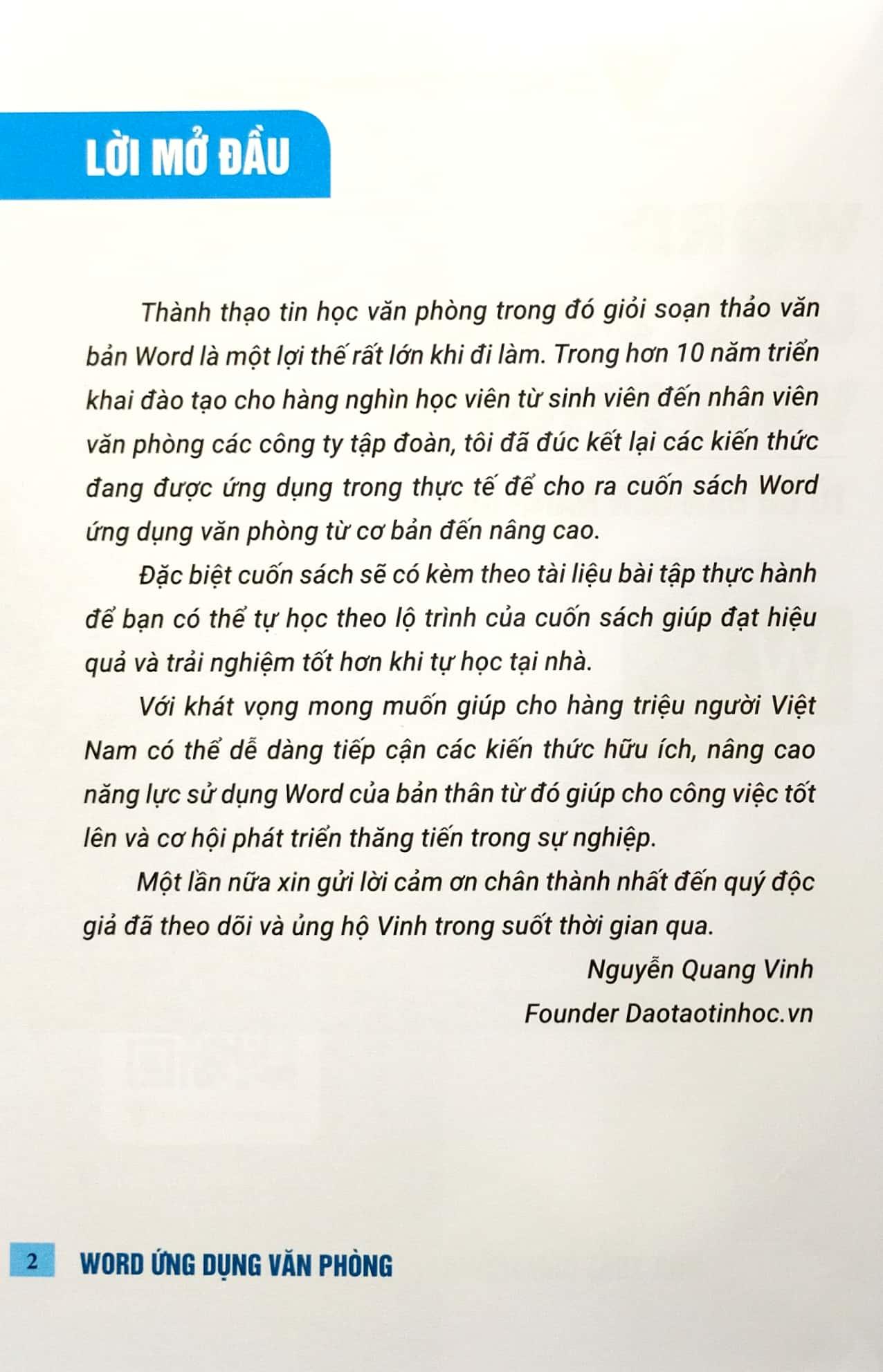 Word Ứng Dụng Văn Phòng - Từ Cơ Bản Đến Nâng Cao