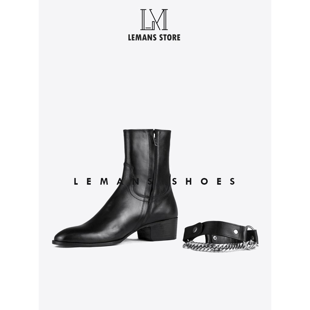 Dây đai xích trang trí giày Zip Boots, Chelsea boots thành Phong cách 4 Harness Boot. Mua giày tặng dây đai CLI01 LEMANS