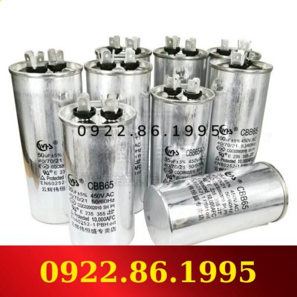 Tụ Khởi Động Máy Nén Điều Hòa Không Khí Cbb65 5/10/20/25/30/35/40/45/50/55/60/65/70/75/80/90/100Uf 450V hàng mới v
