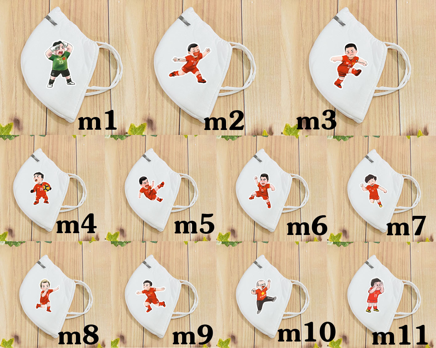 Khẩu trang cầu thủ bóng đá Việt Nam