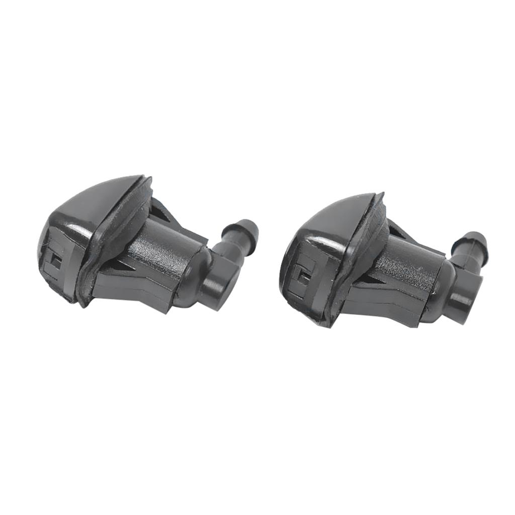 2x Black Windshield Wiper Water Spray Jet Washer Nozzles for Toyota Sienna