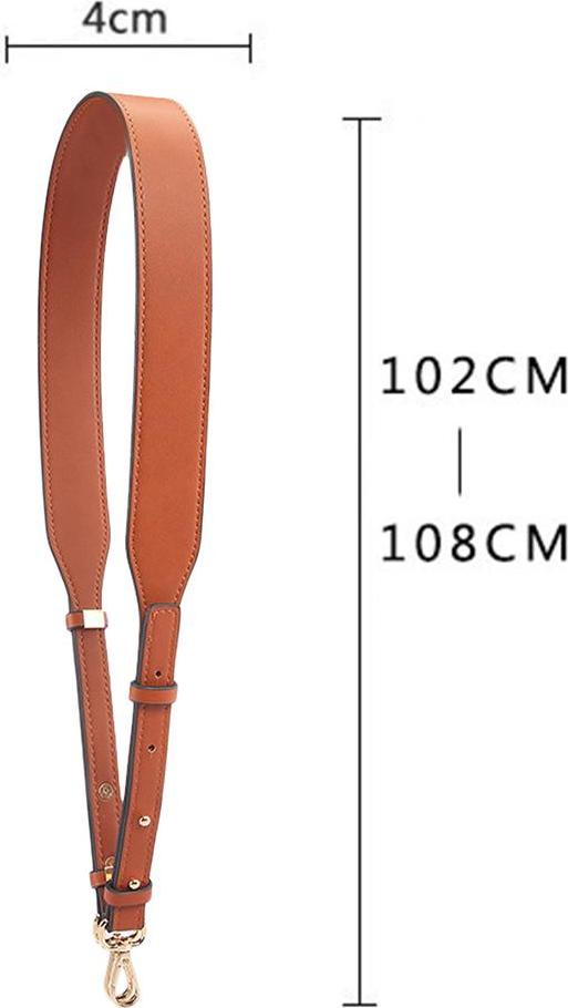 4cm Wide PU Leather Bag Strap Replacement Tote Crossbody Shoulder Handbag Handle DIY Craft Handmade Purse Making Repair 4 Gear Adjustment Band