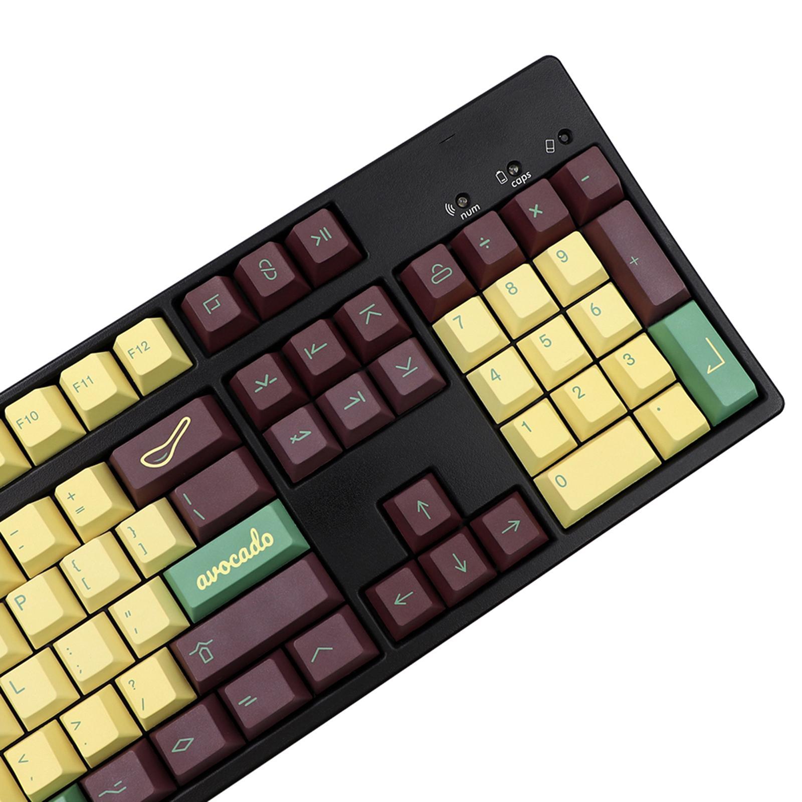 135 Keys Avocado Theme DYE-Sub PBT Keycaps Set for Cherry MX Keyboards