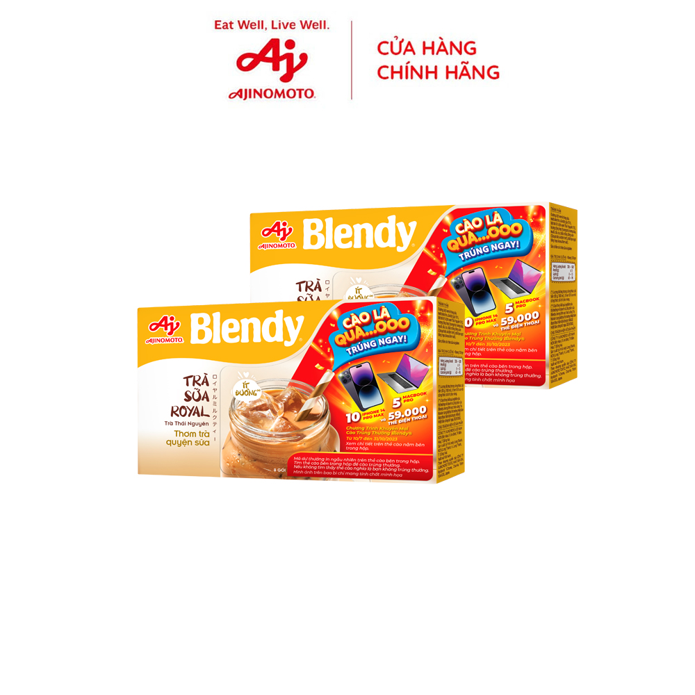 [BAO BÌ TRÚNG THƯỞNG] Combo 2 Trà sữa Royal Blendy 144g