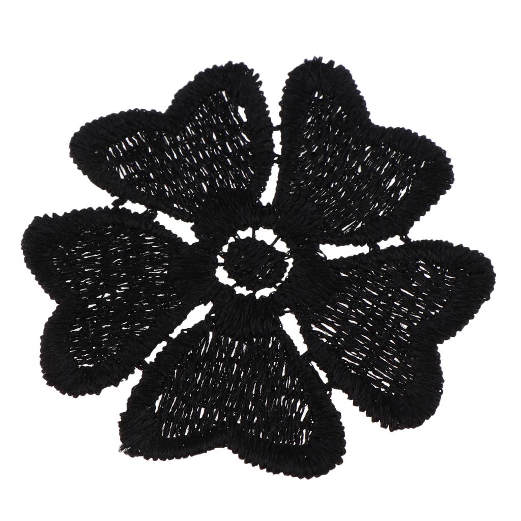 1 Pair DIY Rose Flower Embroidered Patches Sew On Patch Applique For Jeans  Pants