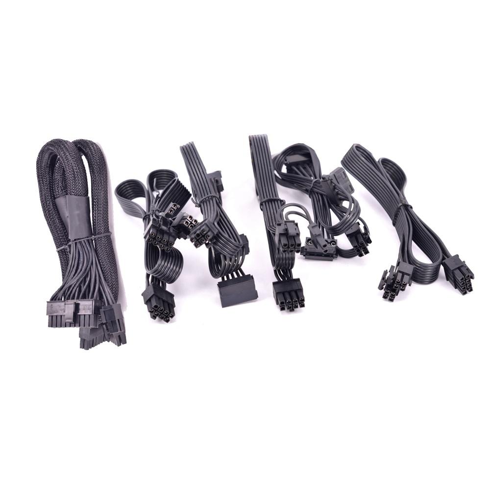 Dây Cáp Nguồn 850W 750W CPU 4 + 4pin 8Pin EPS 12V SATA Molex 6 + 2pin PCIe