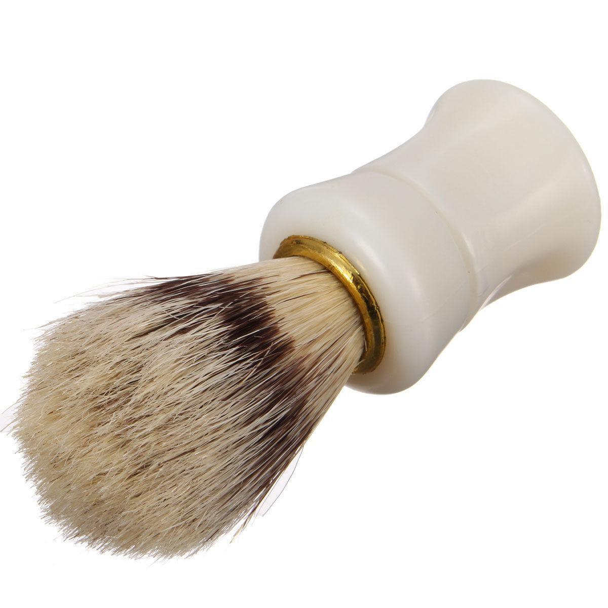 Plastic Handle Hair Shave Brush Bristle Shaving Tool
