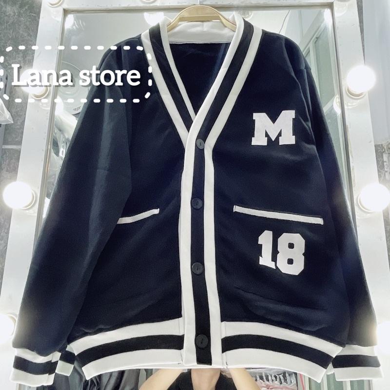 Áo Khoác Cardigan Nỉ Bông Mùa Thu in Marcuss Form rộng Unisex Nam Nữ Couple