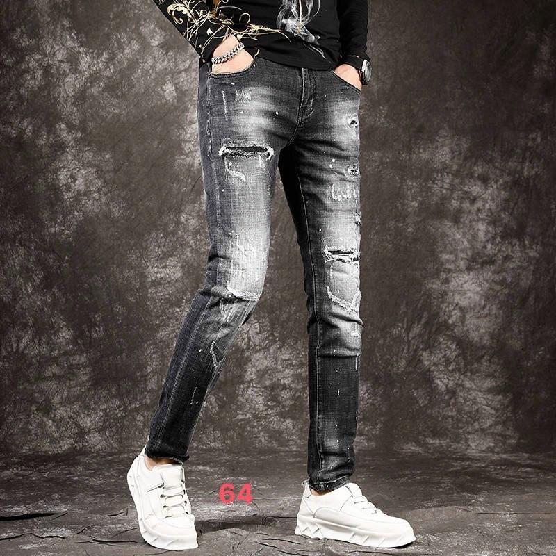 Quần jean nam rách vảy sơn cao cấp vải jean co dãn hàng chuẩn shop Phuongnamshop20 na5