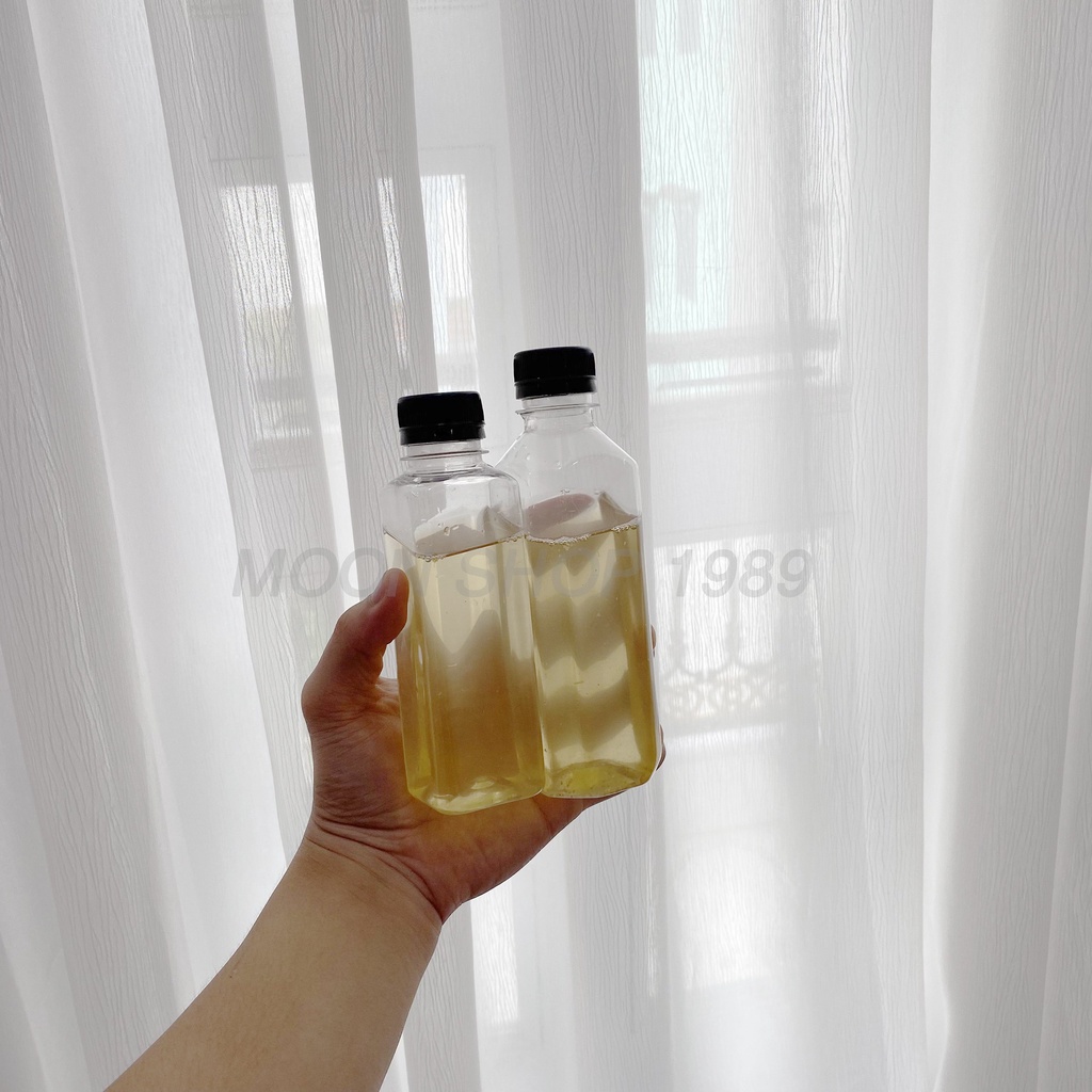 50 chai nhựa vuông 250ml nắp đen