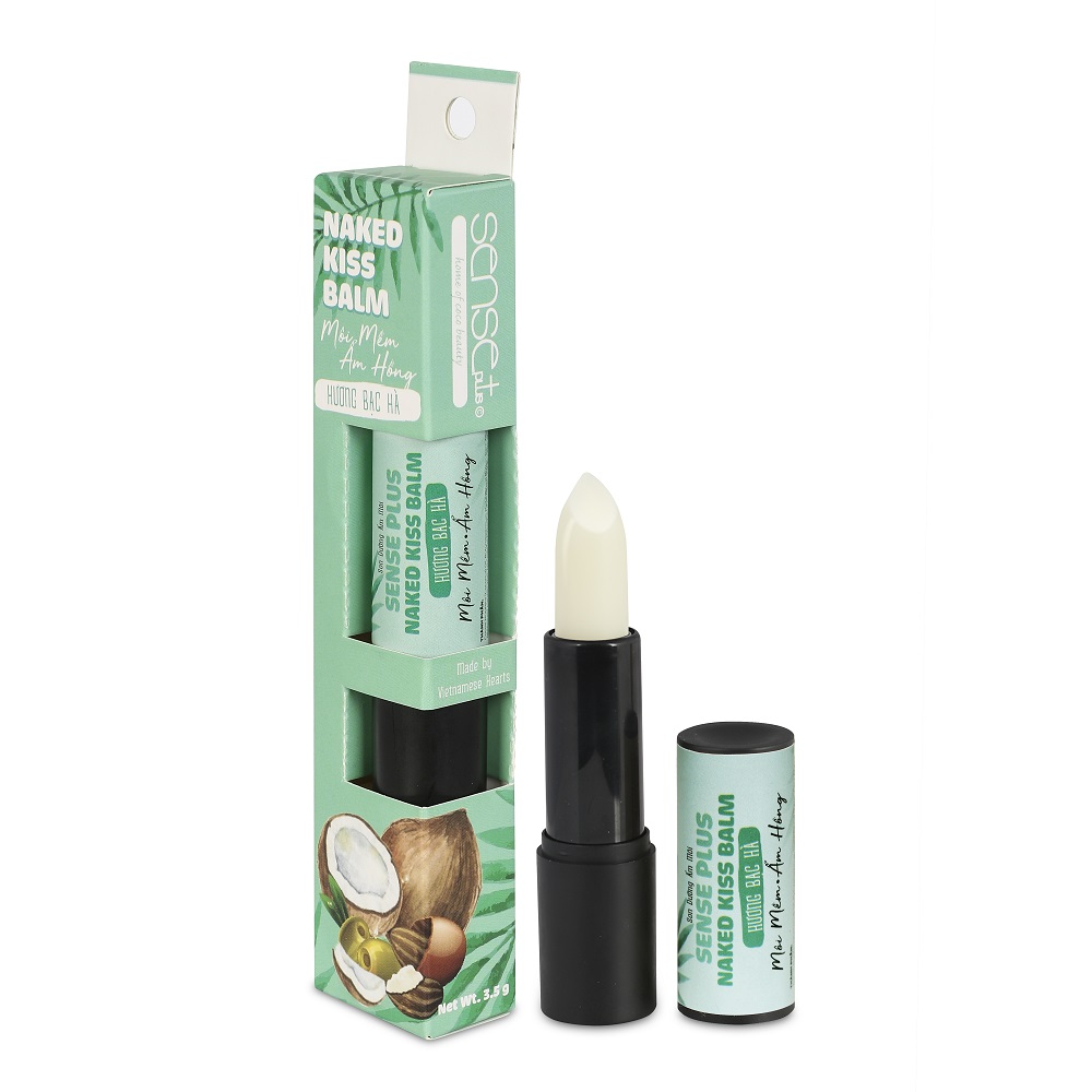 Son Dưỡng Môi Sense Plus Naked Kiss Balm Hương Bạc Hà 3.5G