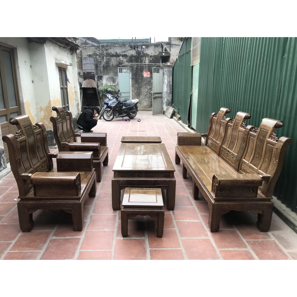 Bộ Bàn Ghế Âu Á Gỗ Mun Đuôi Công