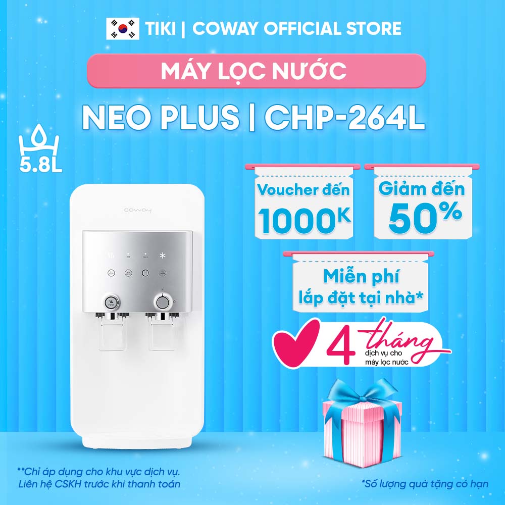 Máy lọc nước nóng lạnh Coway Neo Plus CHP-264L - Hàng chính hãng