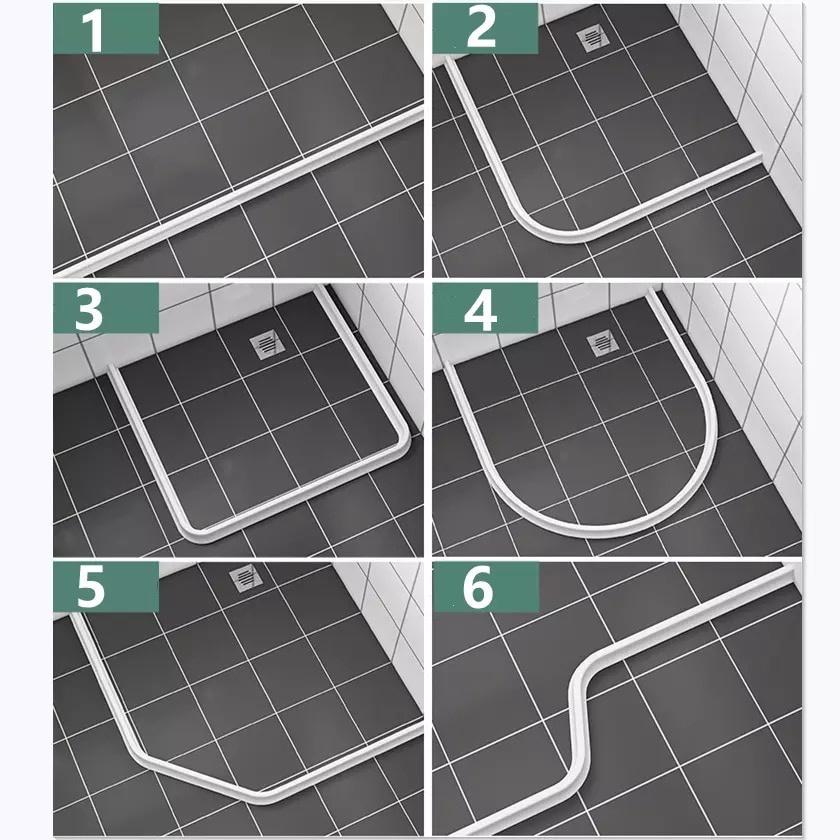 Thanh Chặn Nước Silicon Thế Hệ Mới Thanh Ngăn Nước Dài Cao 5 cm, Dải Chặn Nước Nhà Tắm Nhà Bếp Nhà Vệ Sinh