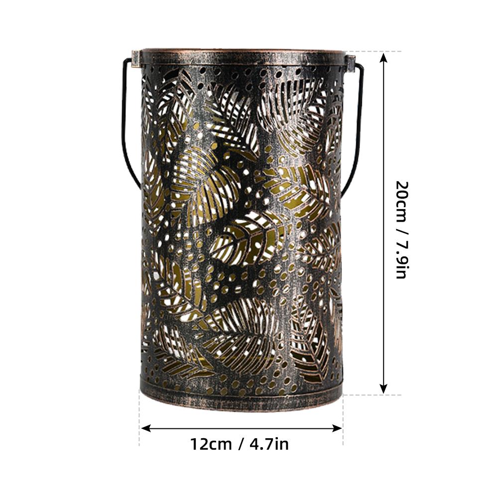 Đèn năng lượng mặt trời không thấm nước phong cách retro bằng kim loại