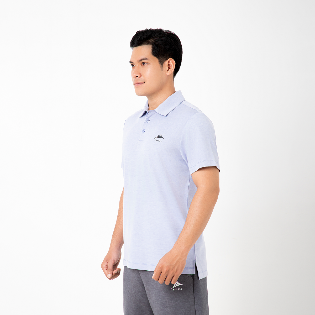 Áo Polo Nam Cổ Bẻ Cao Cấp ALLPUR Promax Mát Lạnh - Chống Nhăn - Ngăn Mùi - Màu Tím Nhạt Purple