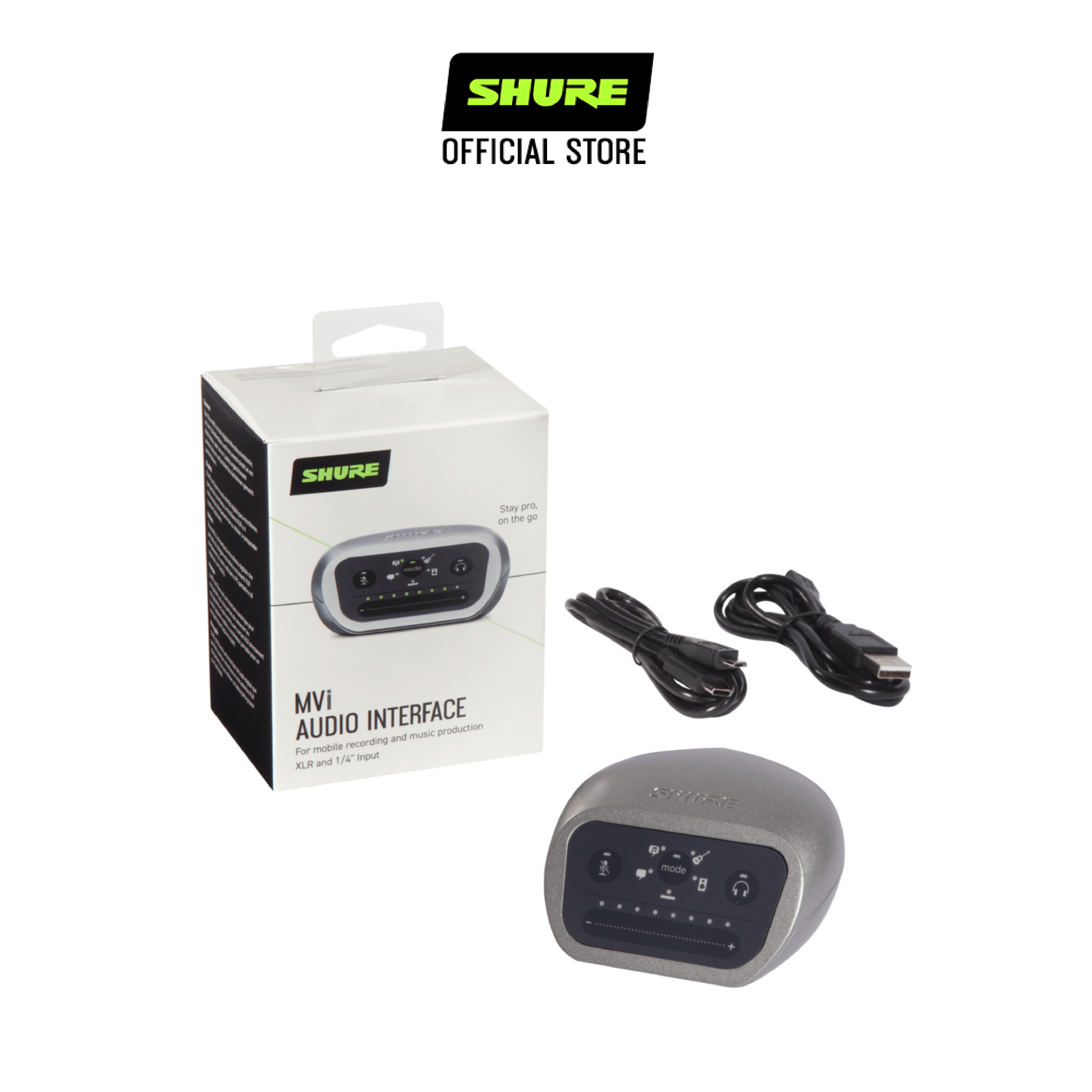 Bộ Audio Interface (Soundcard) Shure MVi - Hàng Chính Hãng