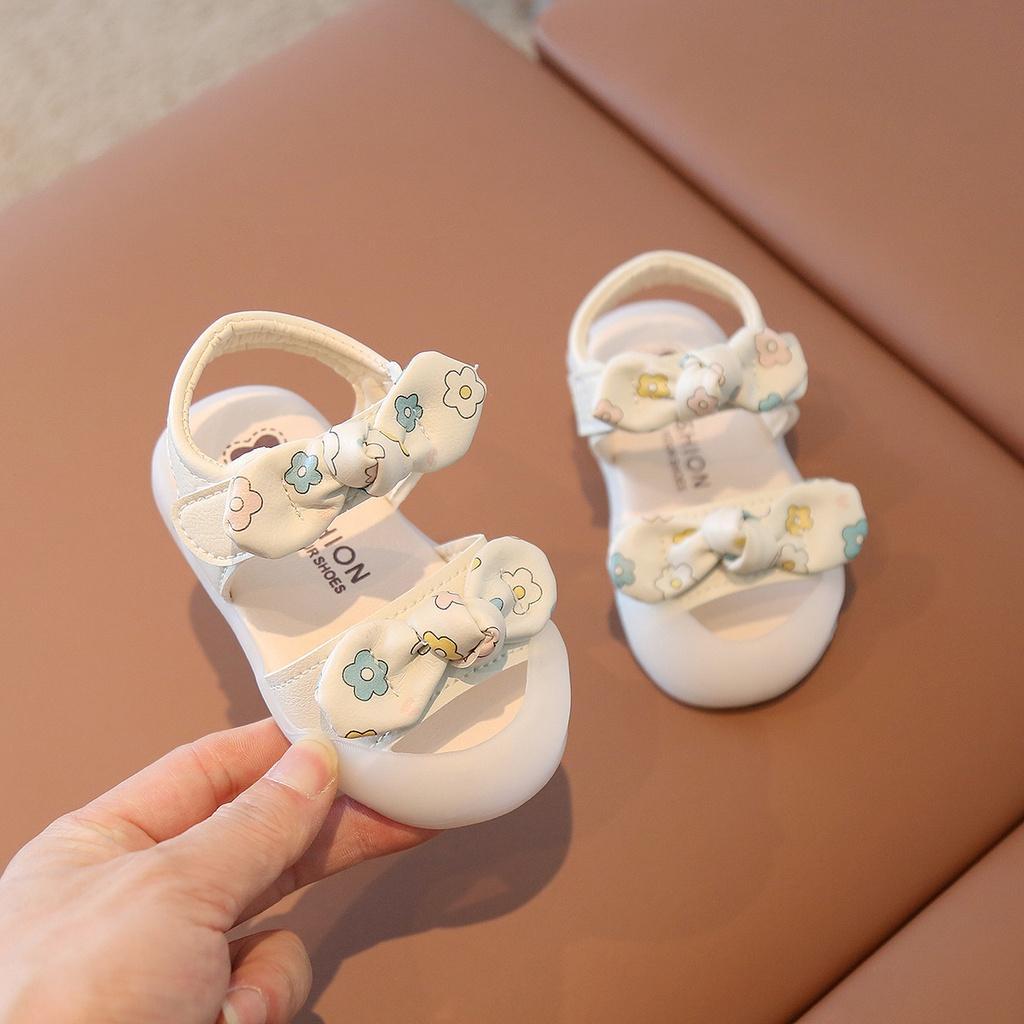 Dép sandal bé gái giày tập đi cho bé 0-3 tuổi xăng đan búp bê mũi cao chống vấp