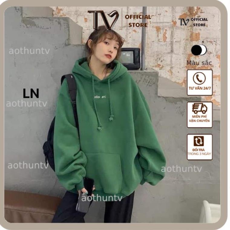 Áo Hoodie Nam Nữ Áo hoodie Ellon mũ 2 lớp DA6 Nỉ thu đông dày ấm