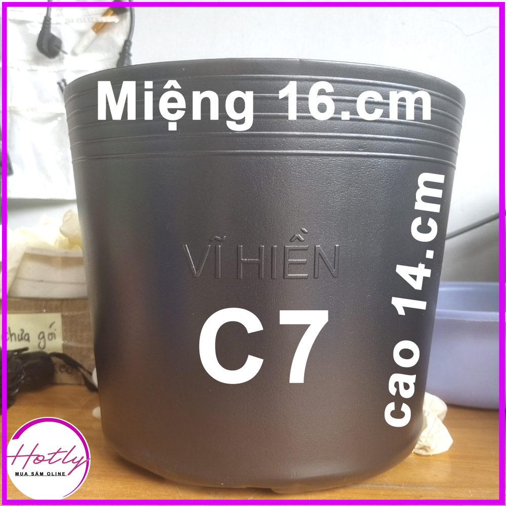 Sỉ 1.000 Chậu nhựa C7 16x13cm trồng cây ăn trái và hoabền 10 năm-77210