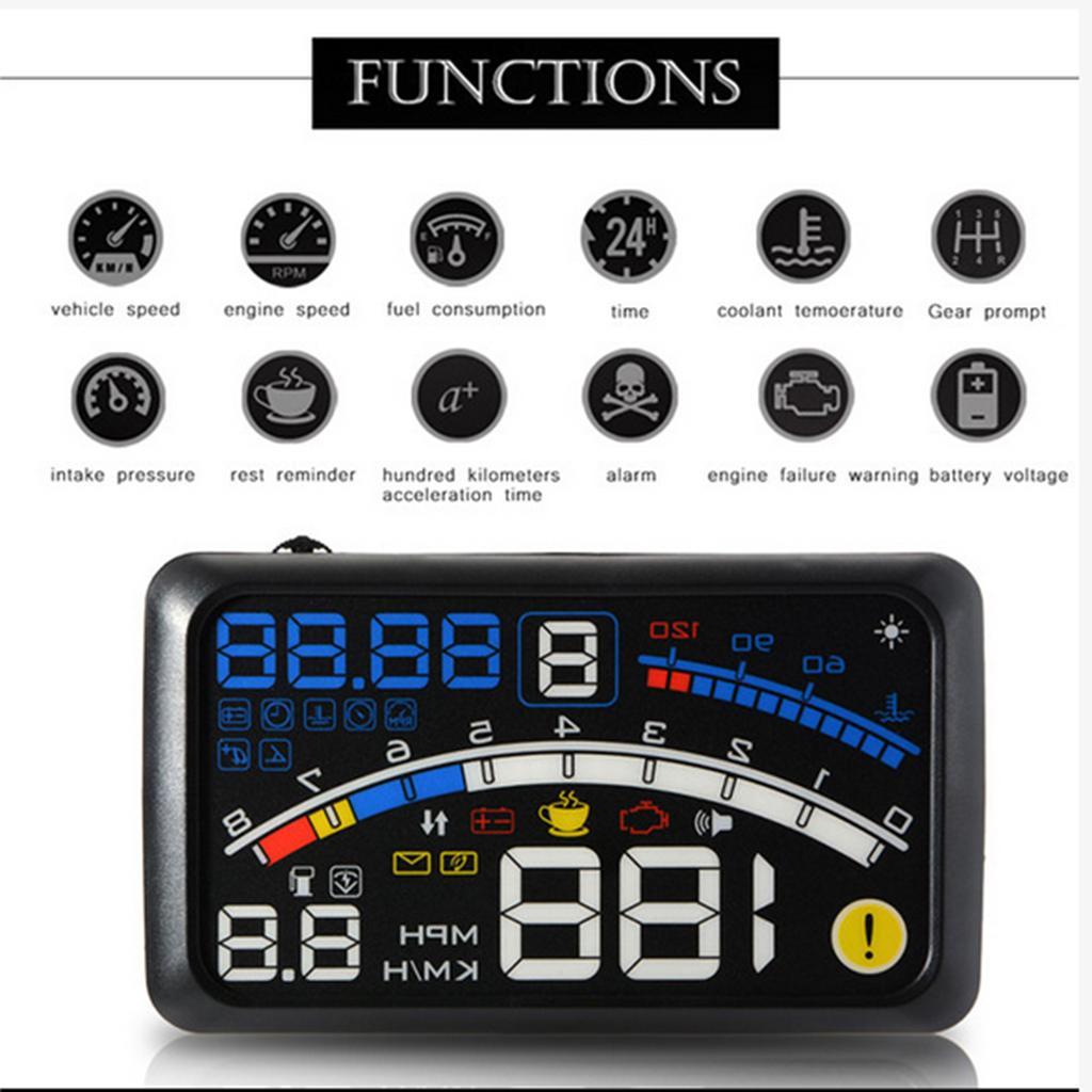 5.5"  HUD Car Head Up Display OBDII EUOBD