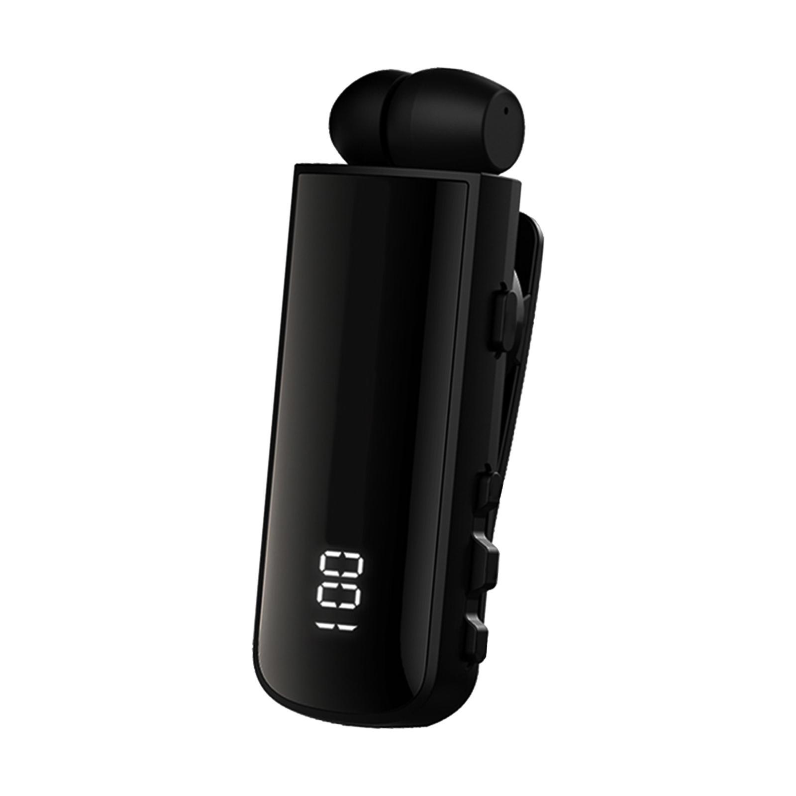 Retractable Clip Headphones Single Earbud for Business Men Office Smartphone