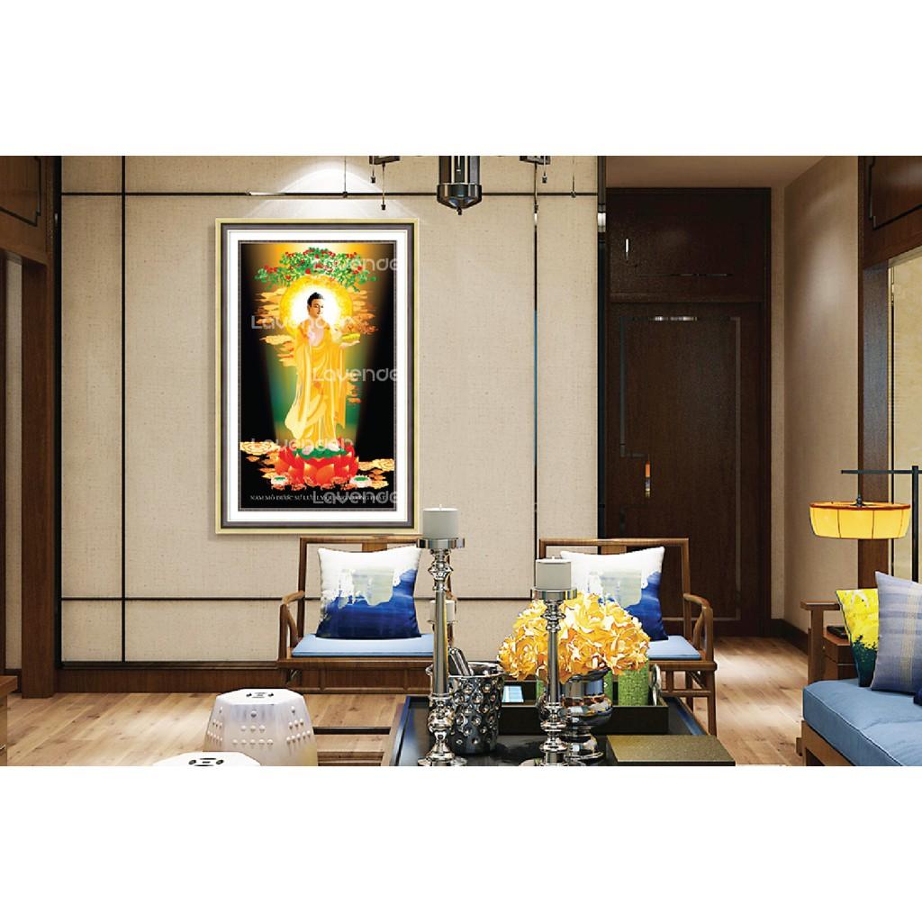 Tranh thêu Dược Sư Lưu Ly Quang Vương Phật LV3291 - kích thước: 43 * 67cm.