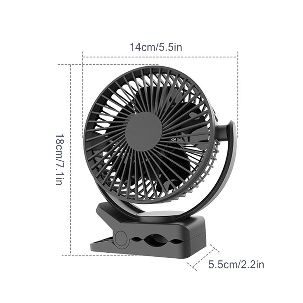 Quạt Min Kẹp Bàn Thích hợp cho dân Văn Phòng, Xoay 360 độ, Kẹp chắc chắn – Siêu Mát