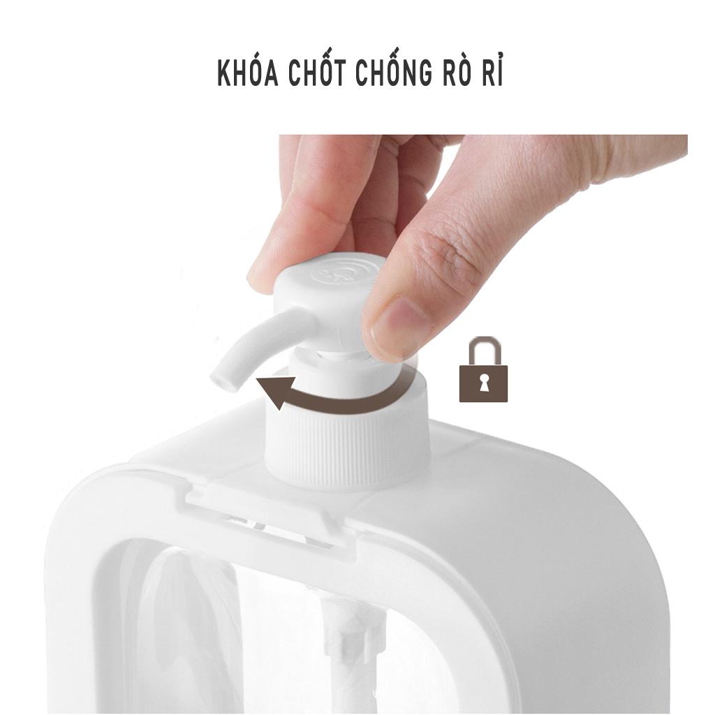 Chai đựng dầu gội đầu sữa tắm lọ đựng nước rửa tay phòng tắm trong suốt babo