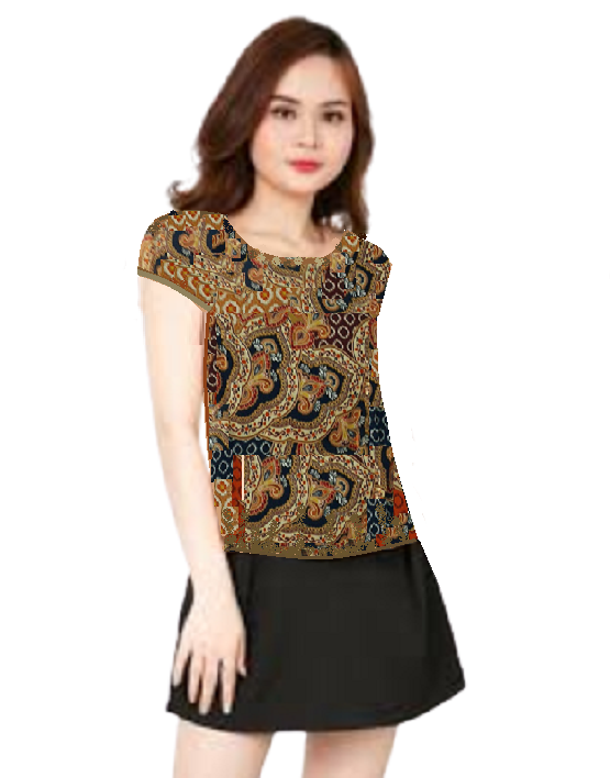 Áo kiểu công sở nữ tay ngắn kiểu dáng trẻ trung chất liệu áo von cao cấp mềm mại Liz Claiborne Indonesia