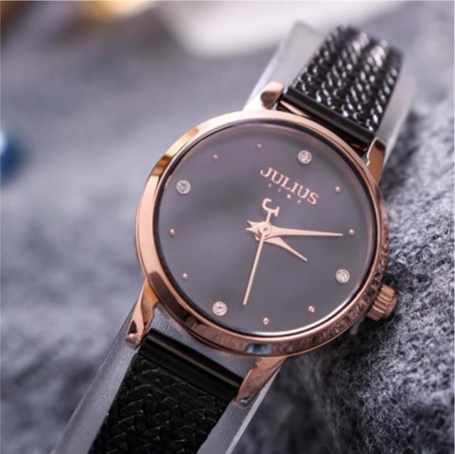 Đồng Hồ Nữ JS-045C Kính Sapphire Julius Star Hàn Quốc Dây Thép