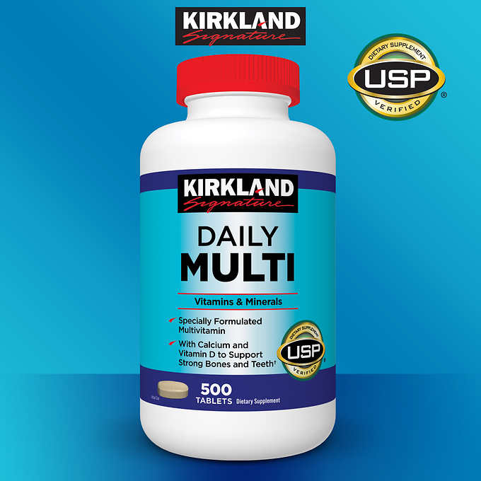 Thưc phẩm bổ sung Vitamins Tổng hợp Kirkland Daily Multi Vitamins (500 Viên) - Nhập khẩu Mỹ