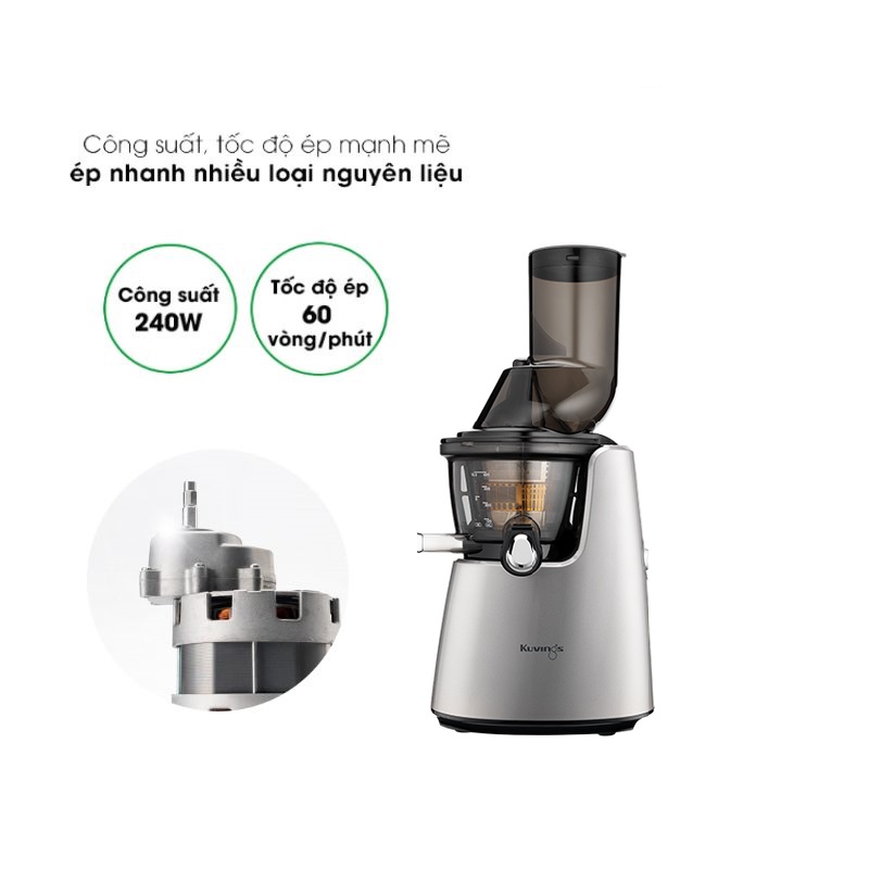 Máy ép chậm Kuvings C7000 (NS-751CBM2) bạc - Hàng chính hãng
