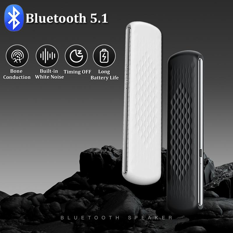 Người loa bluetooth mới bỏ túi âm thanh âm thanh âm thanh không dây dưới hộp âm nhạc Pillow tích hợp tiếng ồn trắng cải thiện giấc ngủ Color: White