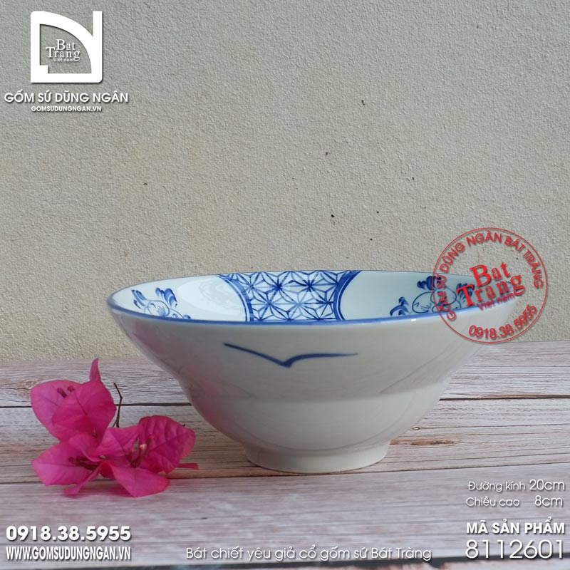 Tô Chiết Yêu Bát Tràng Giả Cổ - 20Cm