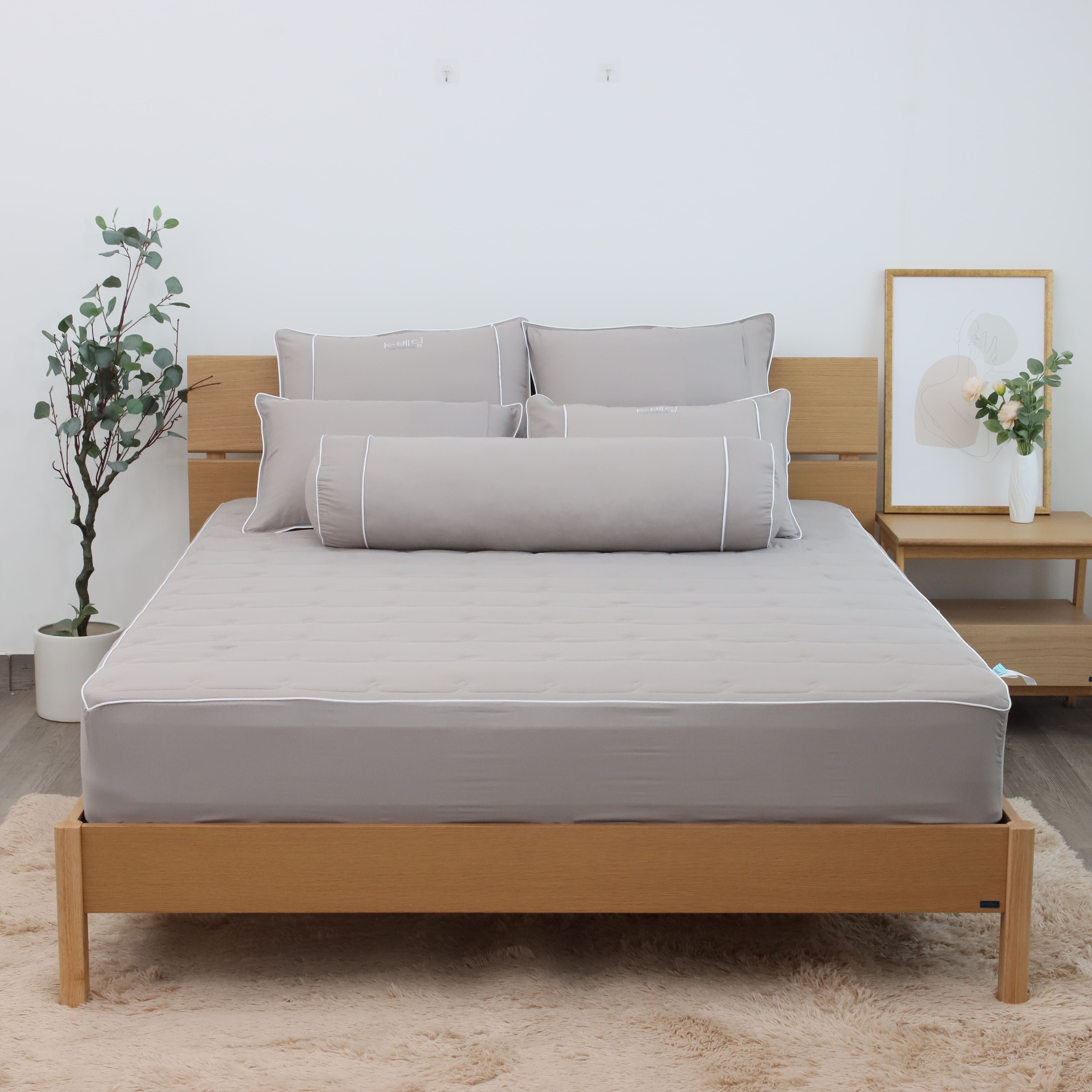 Bộ Ga Giường Chần Bông K - Bedding By Everon Knts Chất Vải Ice - Tencel Thoáng Mát, Kháng Khuẩn - Knts401 - 180X200Cm 4 Món