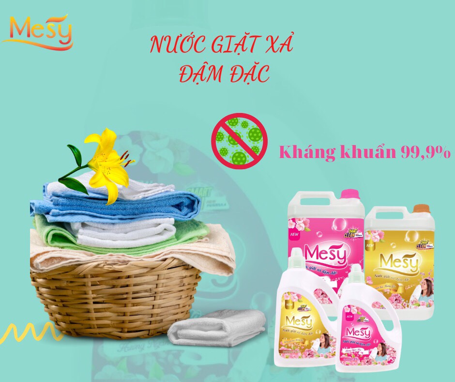 Nước giặt xả Mesy hương Ngàn hoa loại 3,5 Kg