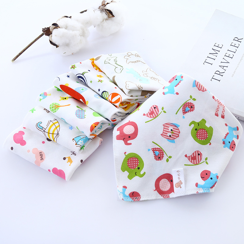 Khăn Tam Giác, Khăn Quàng Cổ, Khăn Yếm Cotton Cao Cấp -Tặng Khẩu Trang