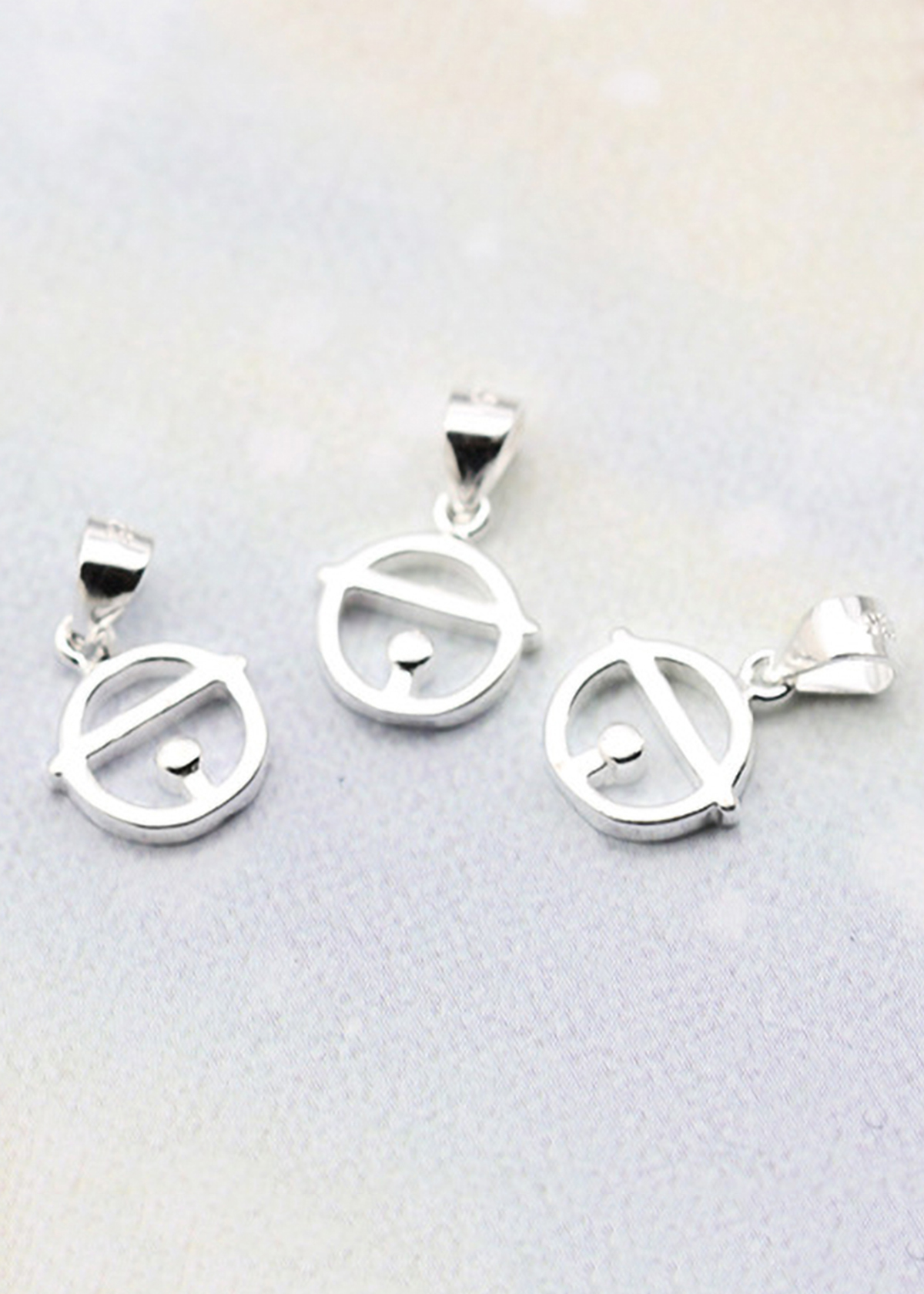 Combo 2 cái charm bạc hình chuông doremon treo - Ngọc Quý Gemstones