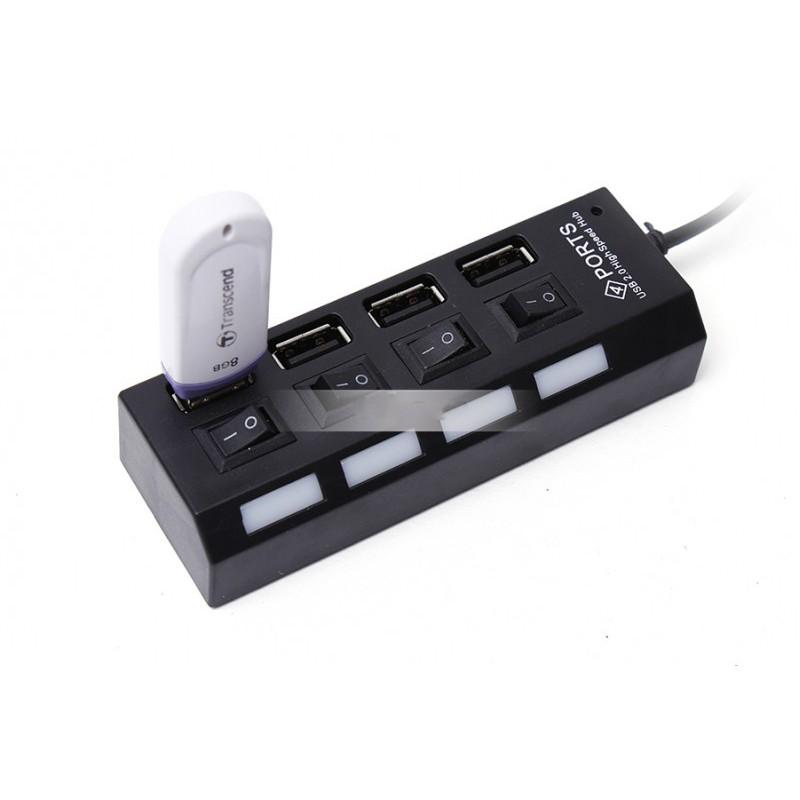 Hub Usb 4 port Có Công Tắc và đèn LED