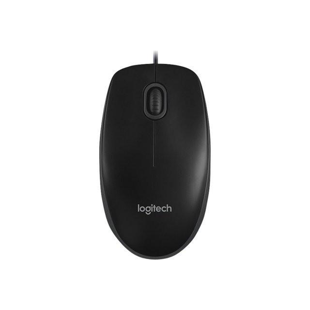 Chuột Logitech B100 Optical, có dây USB - Hàng chính hãng