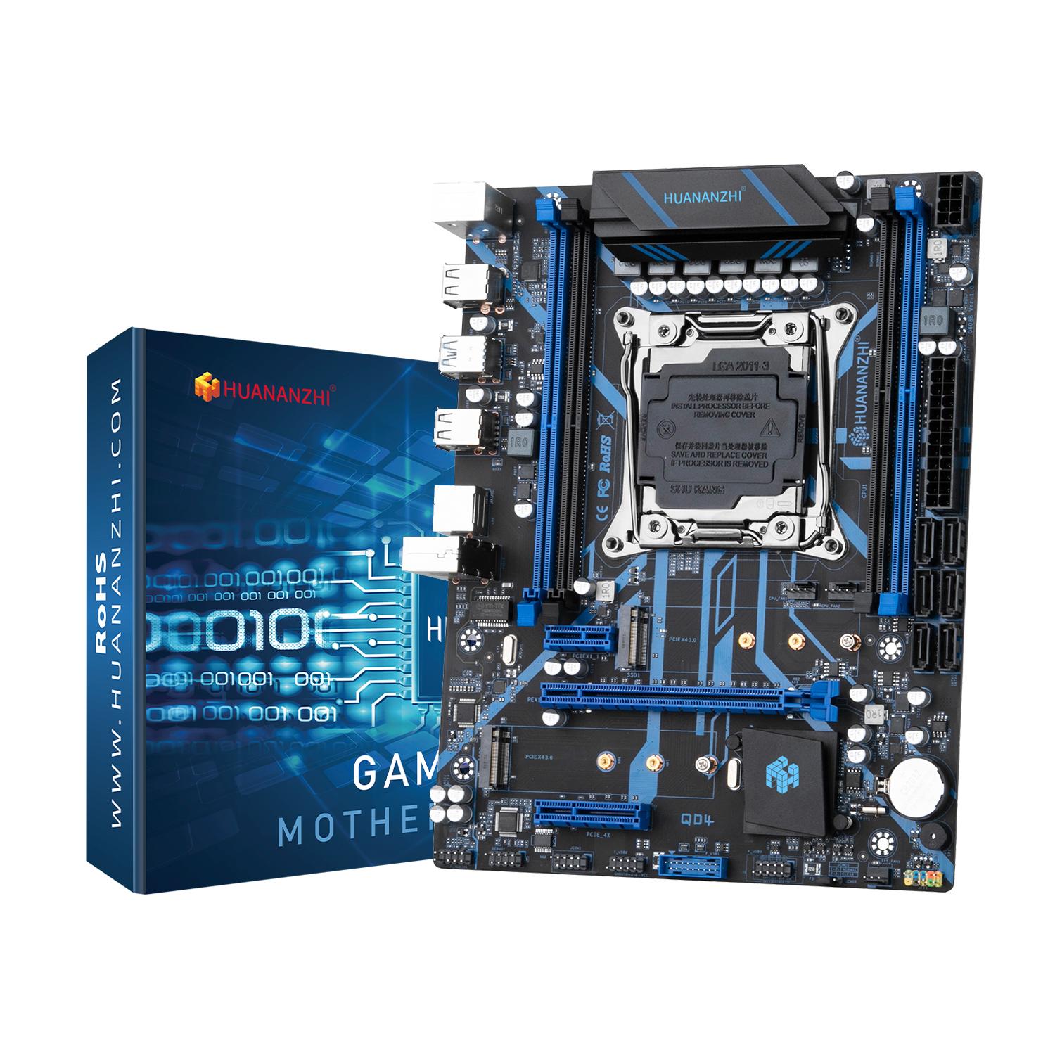 Bo mạch chủ Huananzhi QD4 LGA2011-3 Bộ bo mạch chủ E5 2640 V3 DDR4 16G 3200MHZ NVME M.2 USB3.0 SATA3 Combo