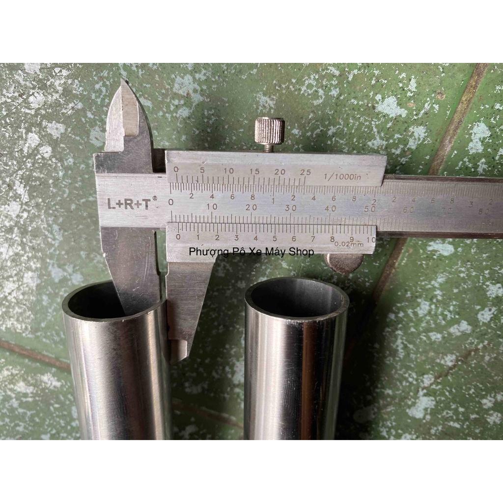 Cổ pô TITAN và INOX 304 sâu gắn Din dành cho SIRIUS/ JUPITER XĂNG CƠ phi 27x1,5li