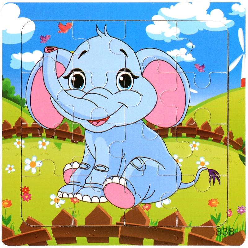 Đồ chơi tranh xếp hình 16 miếng puzzle - Đồ chơi giáo dục thông minh trẻ em