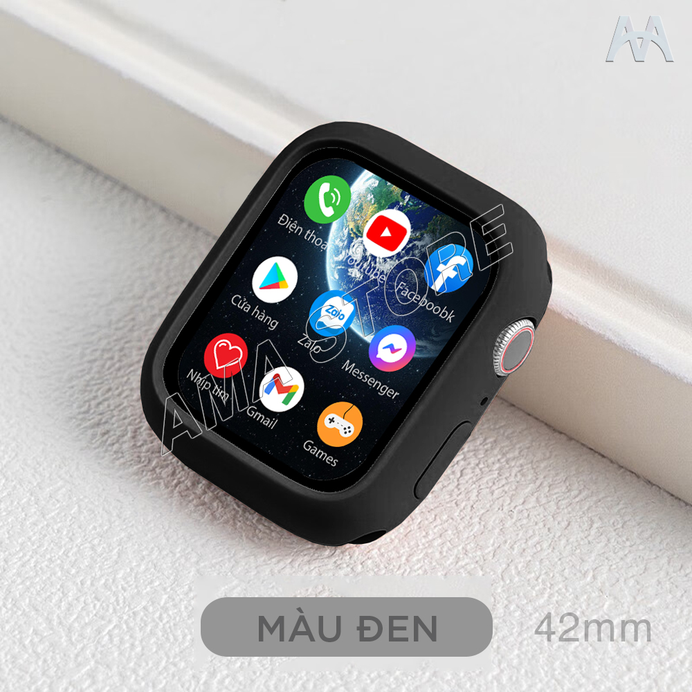 Ốp Đồng hồ Thông minh dành cho App Watch 8 Iwatch7se CD99 S9 S16 chất liệu Silicone Chống va đập trầy xước Hàng nhập khẩu