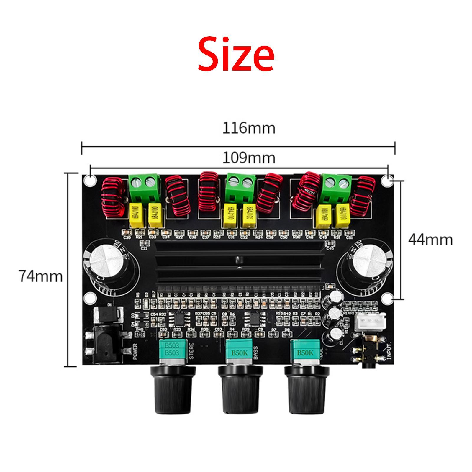 2x80W+100W Digital Power Audio Amplifier Board 12-26V for Car Speakers