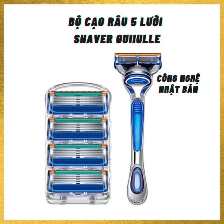 Bộ cạo dao cạo râu 5 lưỡi SHAVER GIIULLE công nghệ Nhật Bản