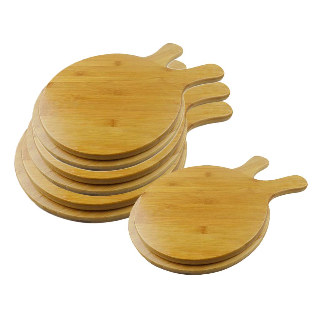 Bamboo Pizza Serving Tray Round Pizza Plate Cutting Board Pizza Pan Kitchen Tool