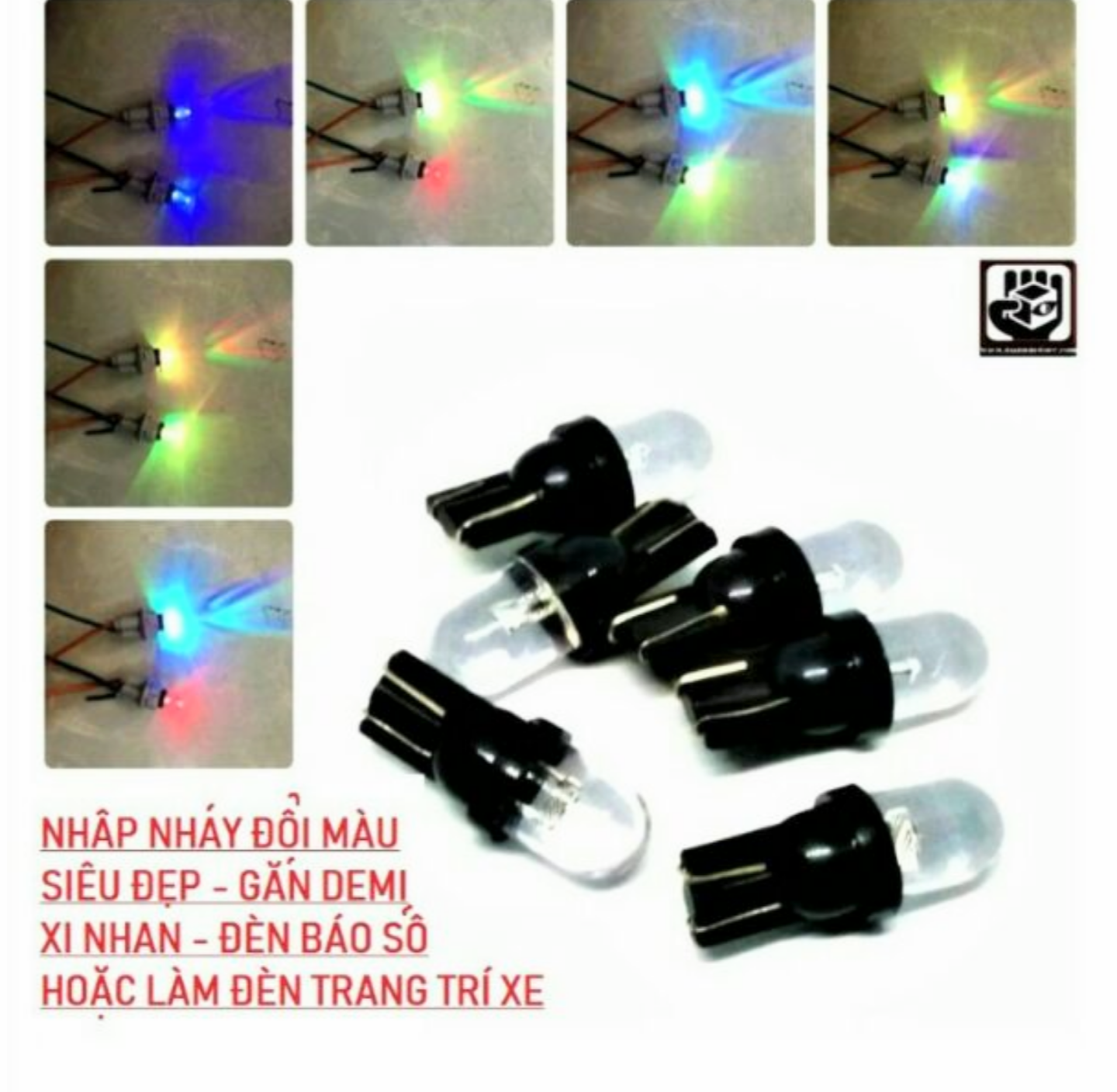 CỰC CHẤT VỚI 4 BÓNG ĐÈN XIN NHAN TÍN HIỆU NHẤP NHÁY 7 MÀU CỰC ĐẸP LẮP XE MÁY XE HƠI ÔTÔ